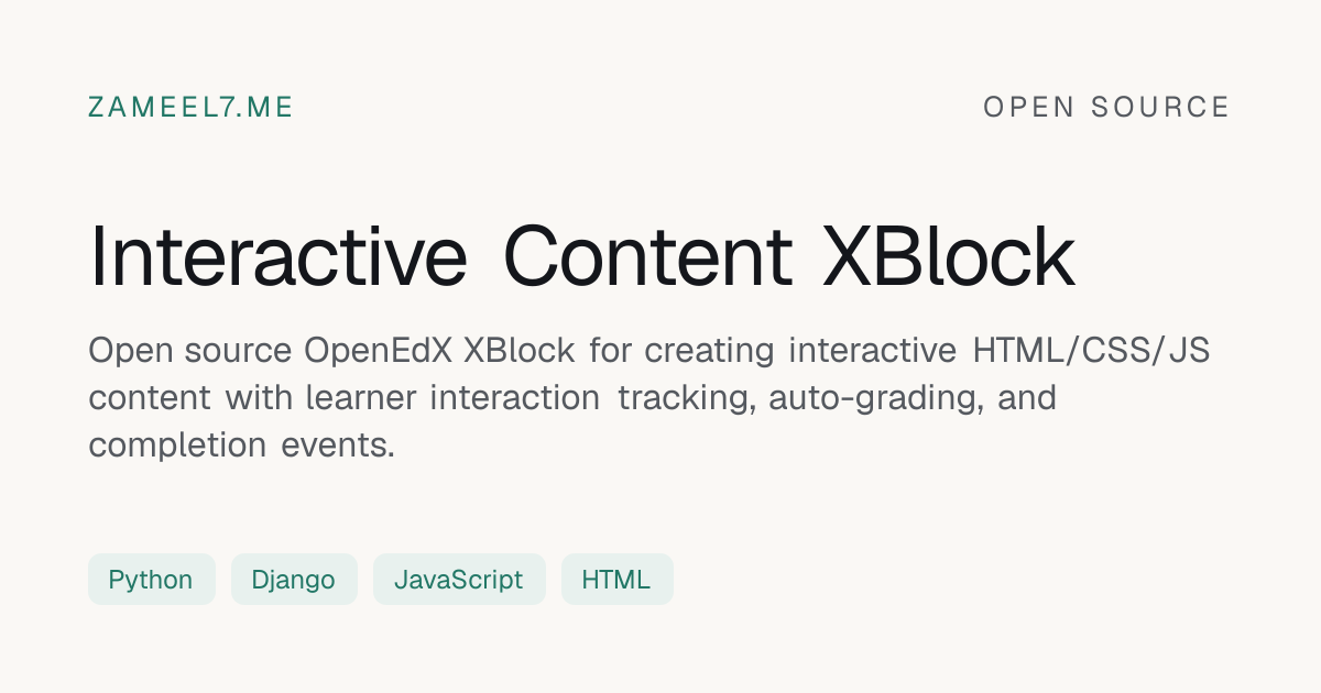 Interactive Content XBlock preview